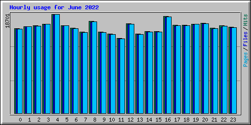 Hourly usage for June 2022